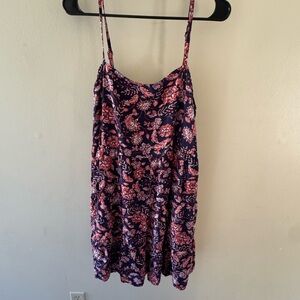 Old Navy Floral Print Dress in Navy and Coral